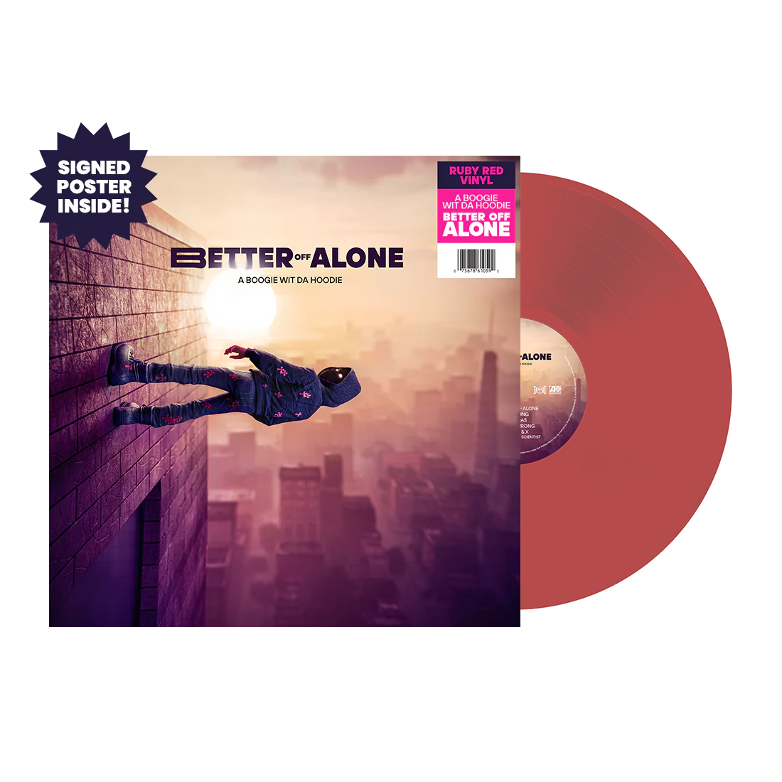 Better Off Alone Autographed Red Vinyl - Image 2