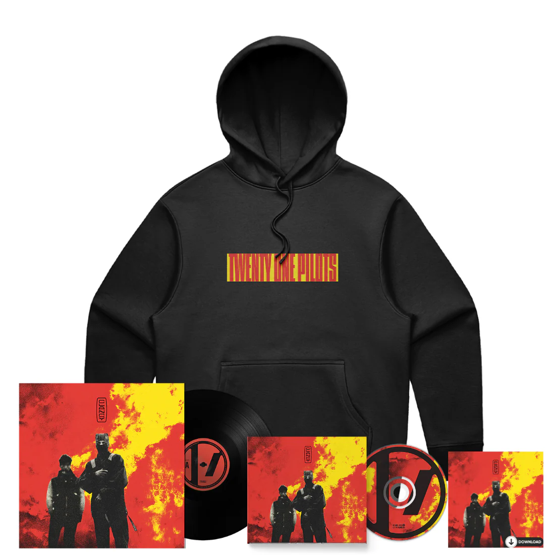 BLOCK WORDMARK BLACK HOODIE + CHOICE OF MUSIC