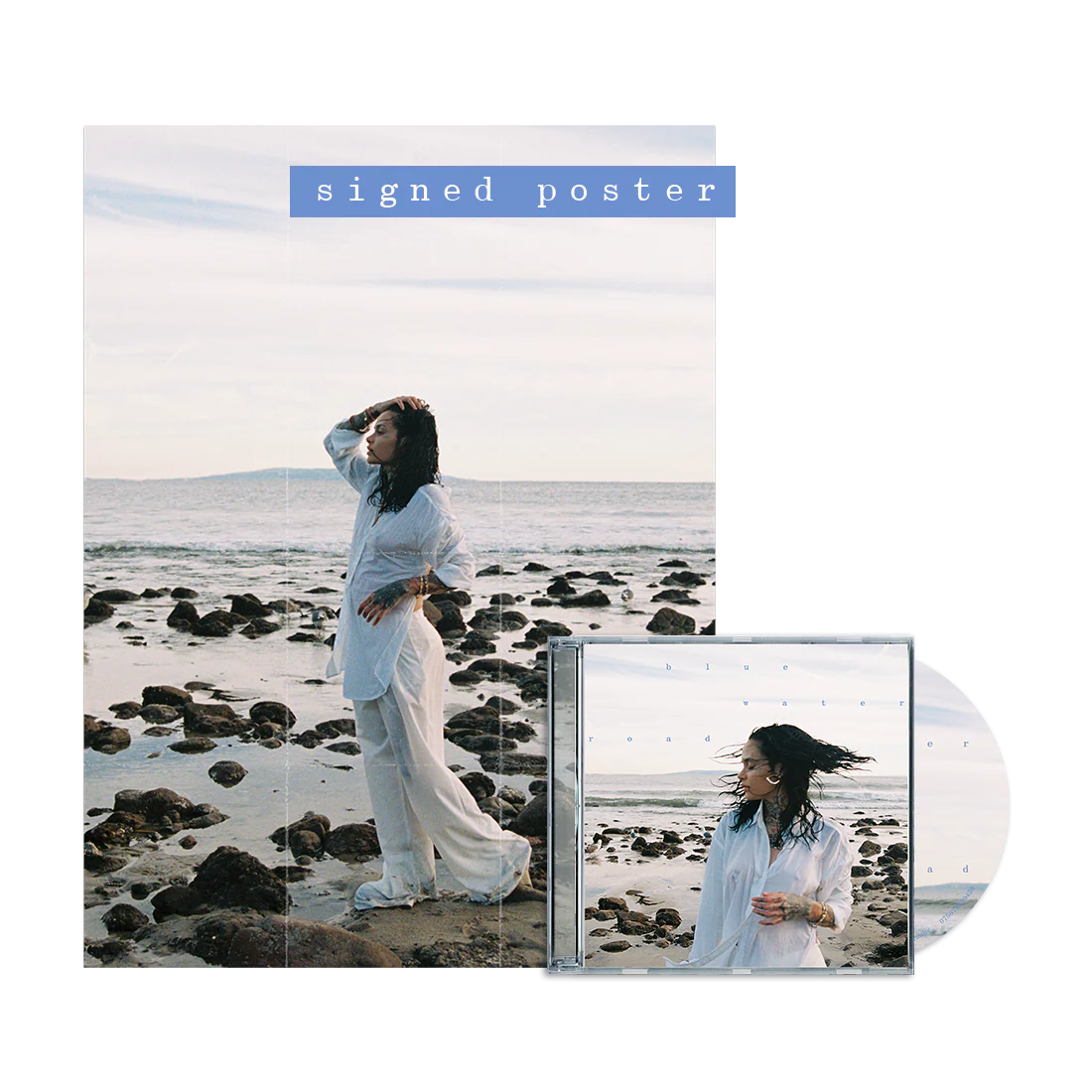 blue water road CD with Autographed Poster - Image 2