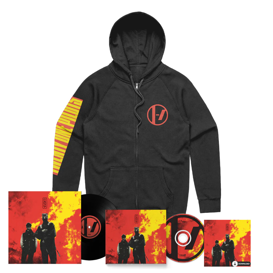 CLANCY BLOCKSLEEVE ZIP-UP HOODIE + CHOICE OF MUSIC