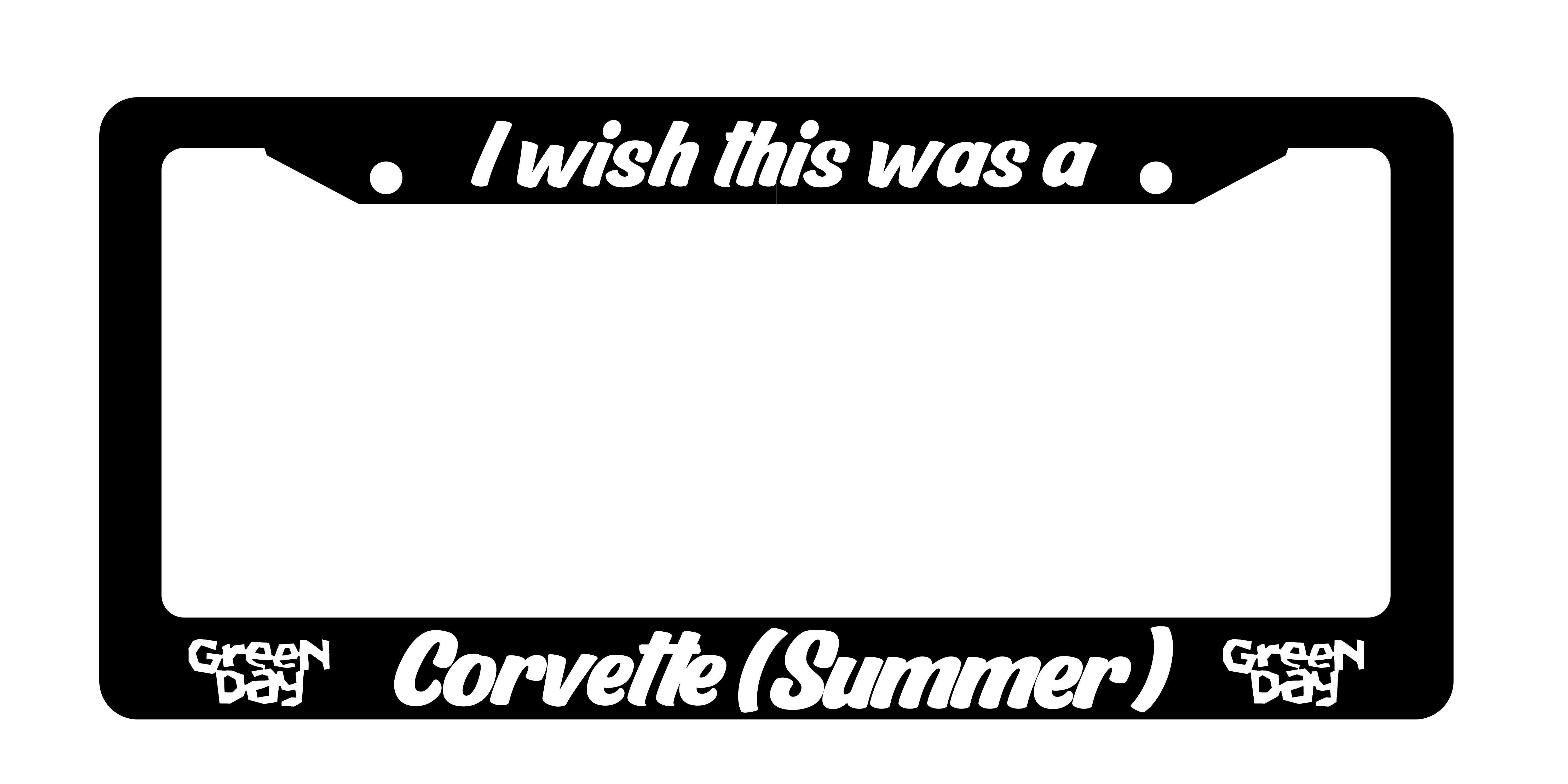 Corvette Summer License Plate Frame