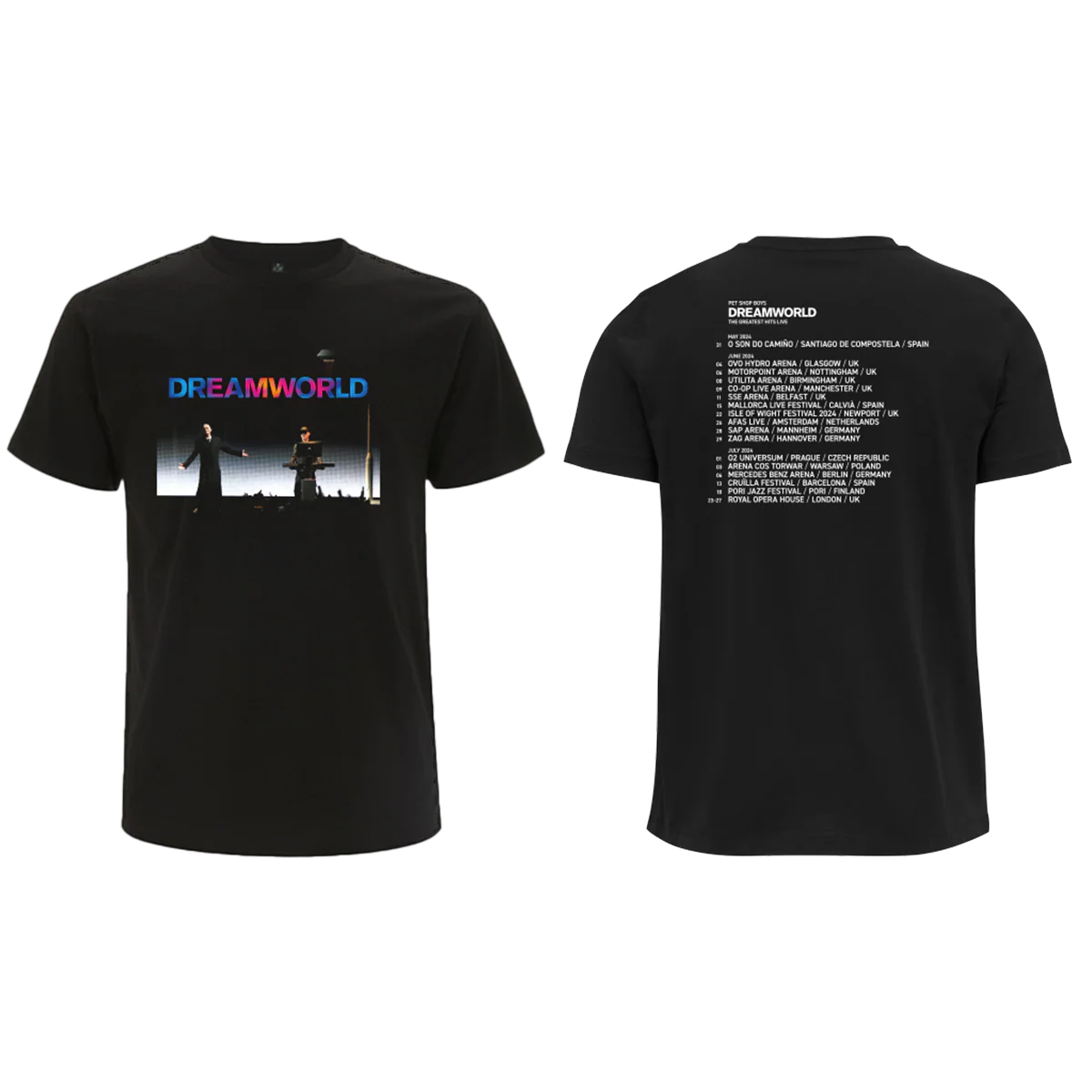 Dreamworld 2024 European Tour T-Shirt Black