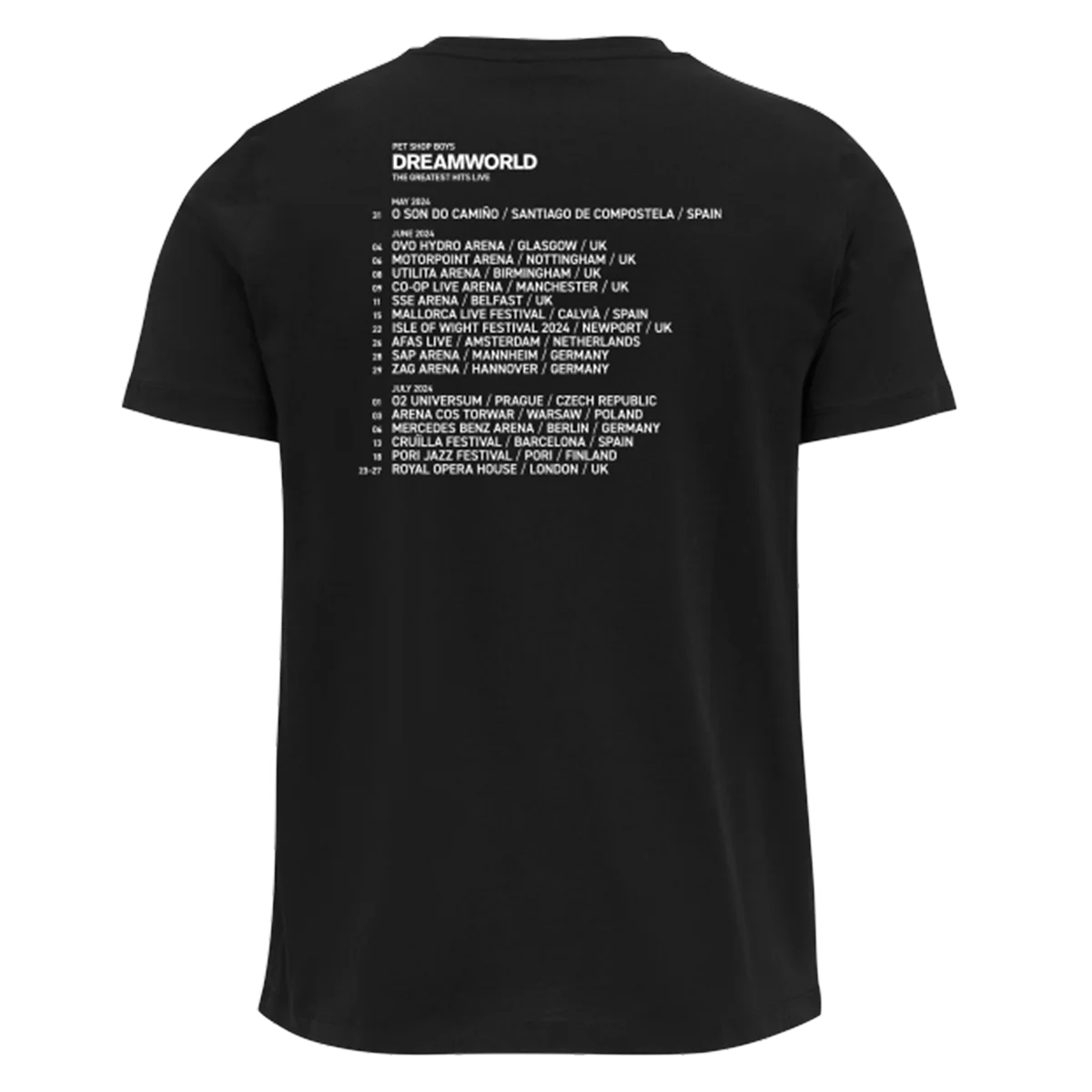 Dreamworld 2024 European Tour T-Shirt Black - Image 3