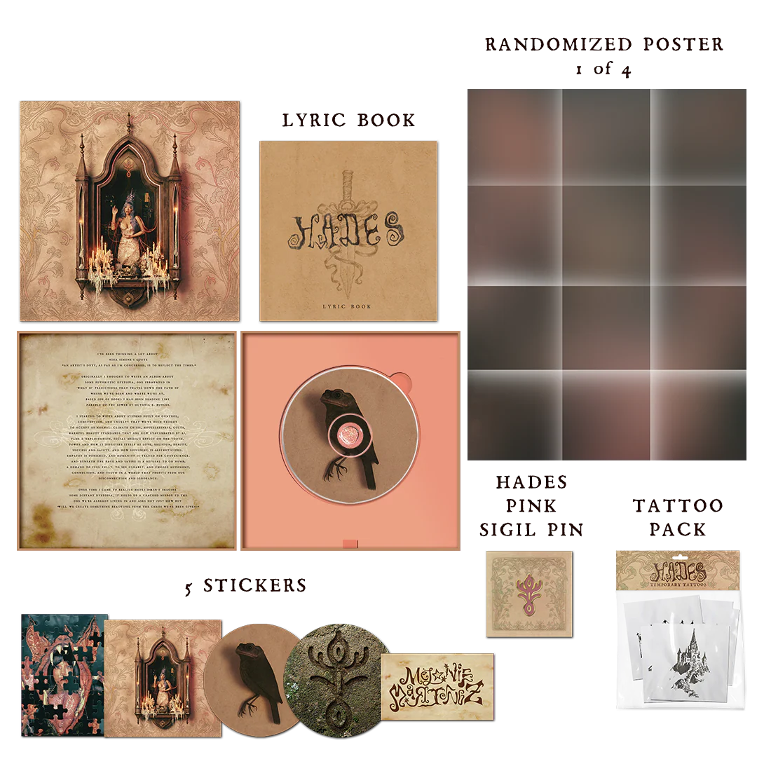HADES Pink Sigil Enamel Pin + CD Box Set - Image 2
