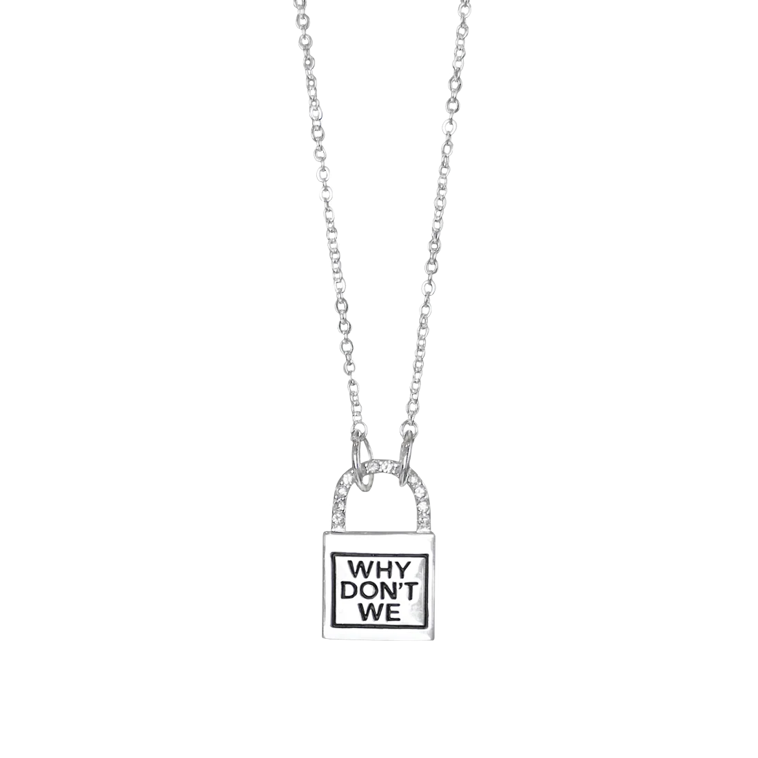 Initial Lock Silver Necklace