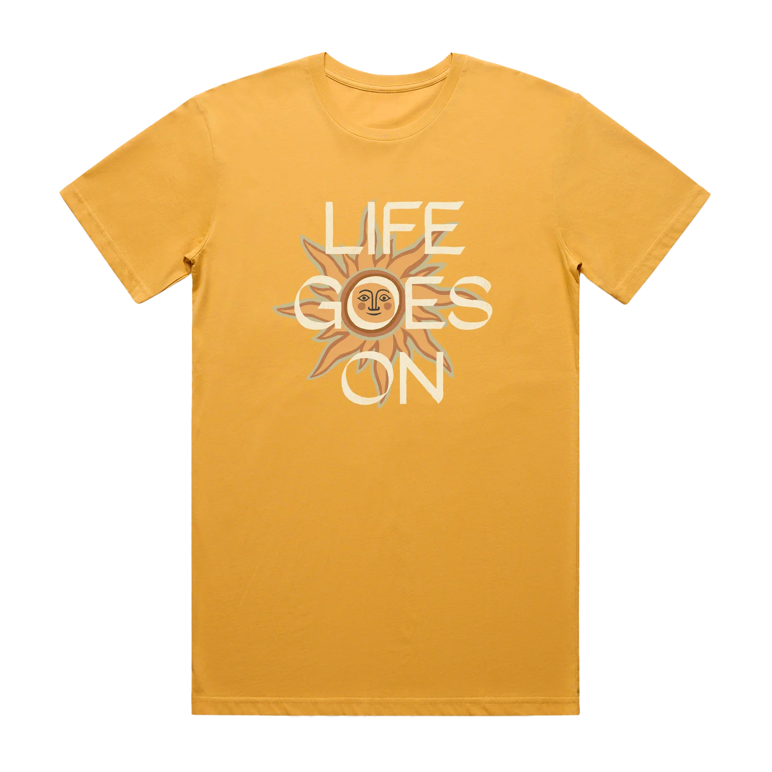 Life Goes On Mustard T-Shirt