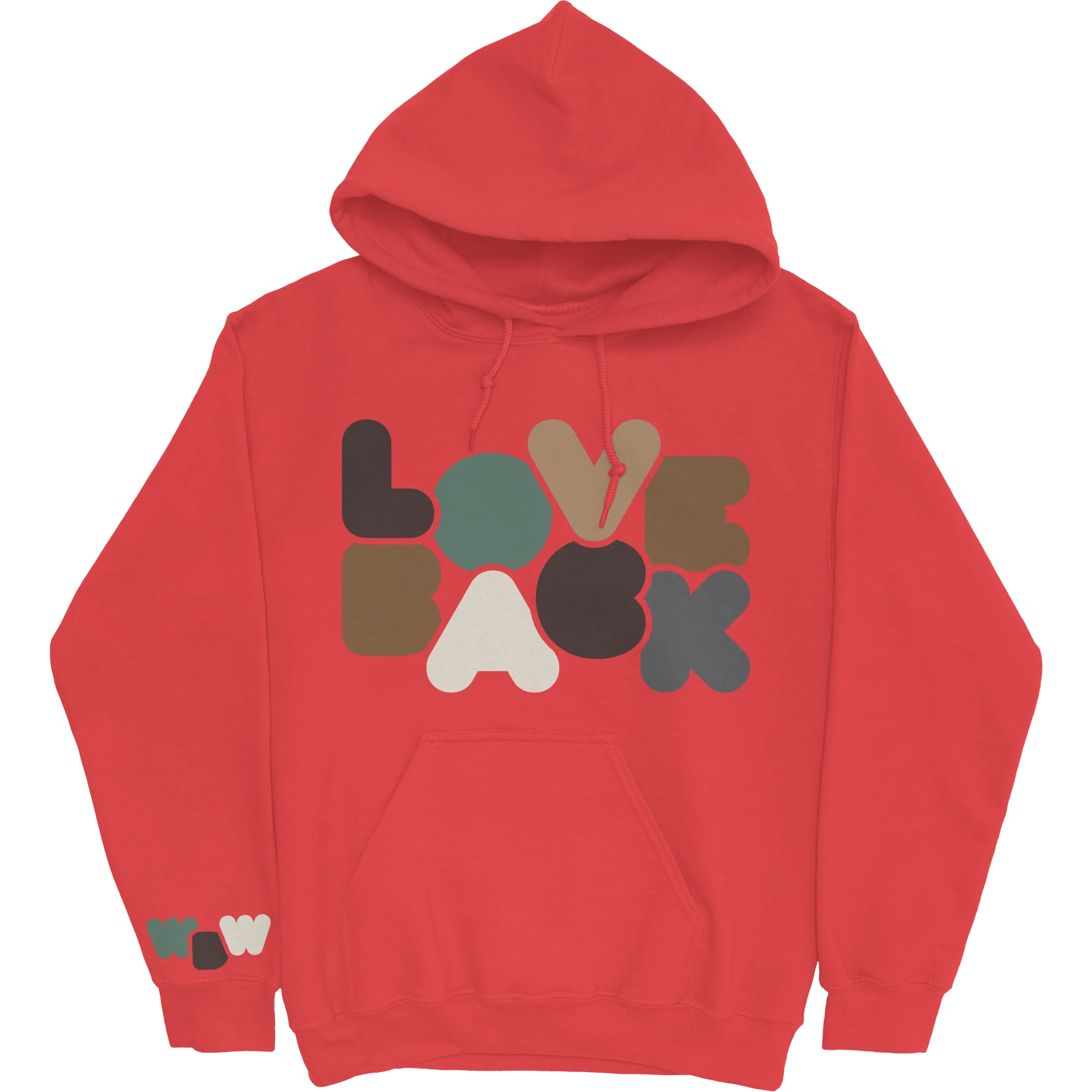 Limited Quantity Love Back Bubbles Hoodie Red