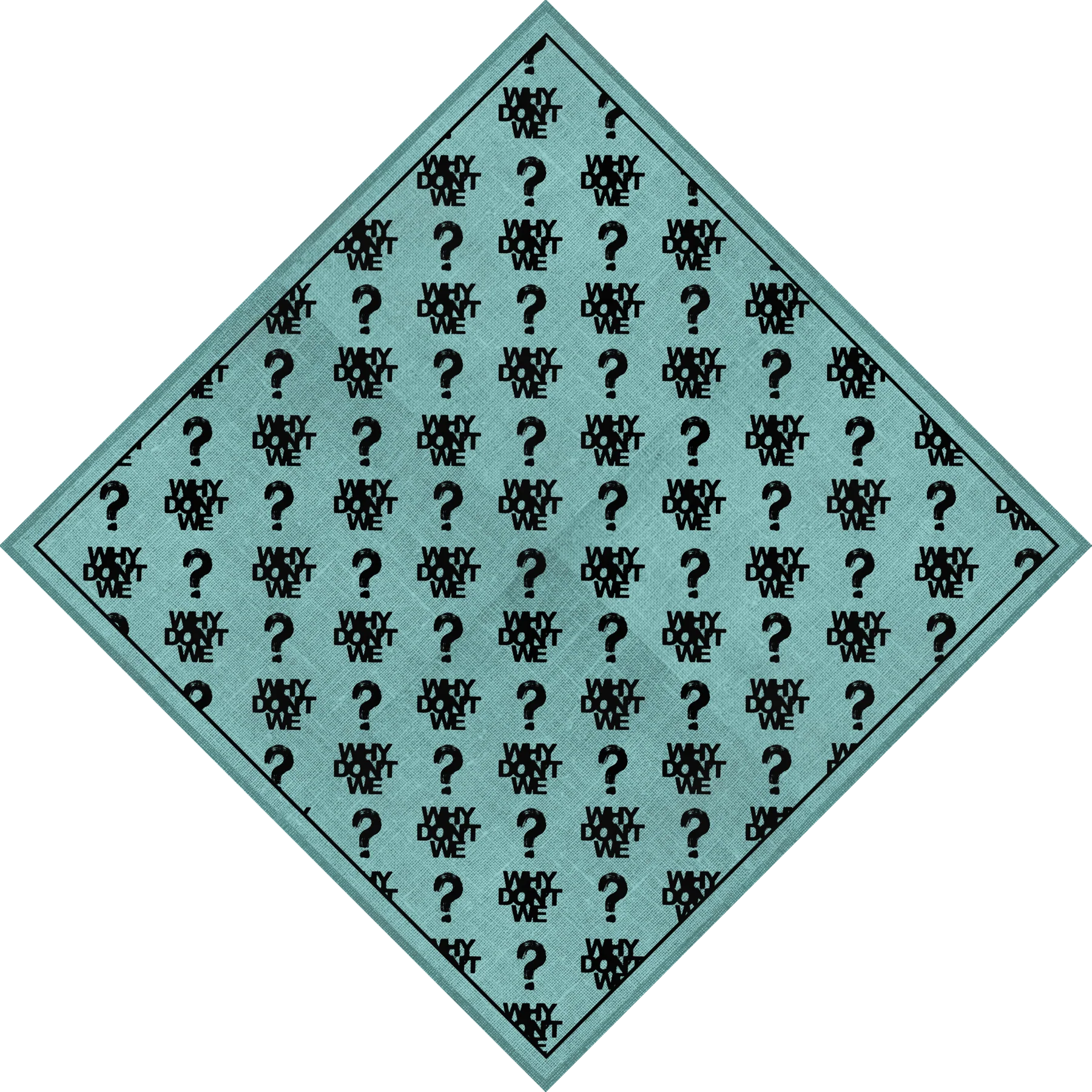 Logo Pattern Teal Bandana