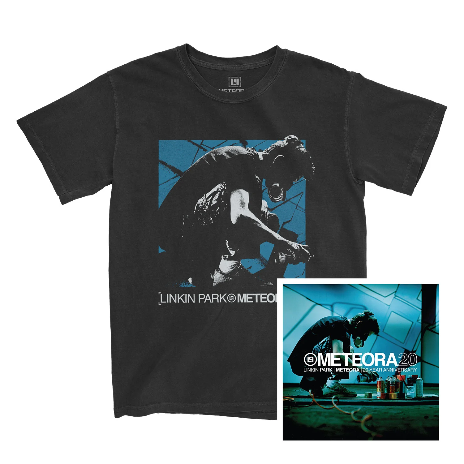 Meteora Spray Box Washed Black T-Shirt Bundle