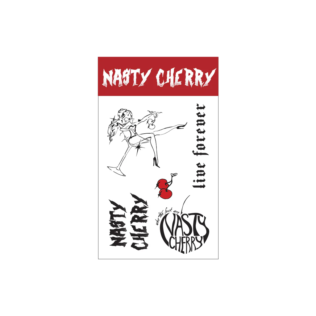 Nasty Cherry Temporary Tattoo Set