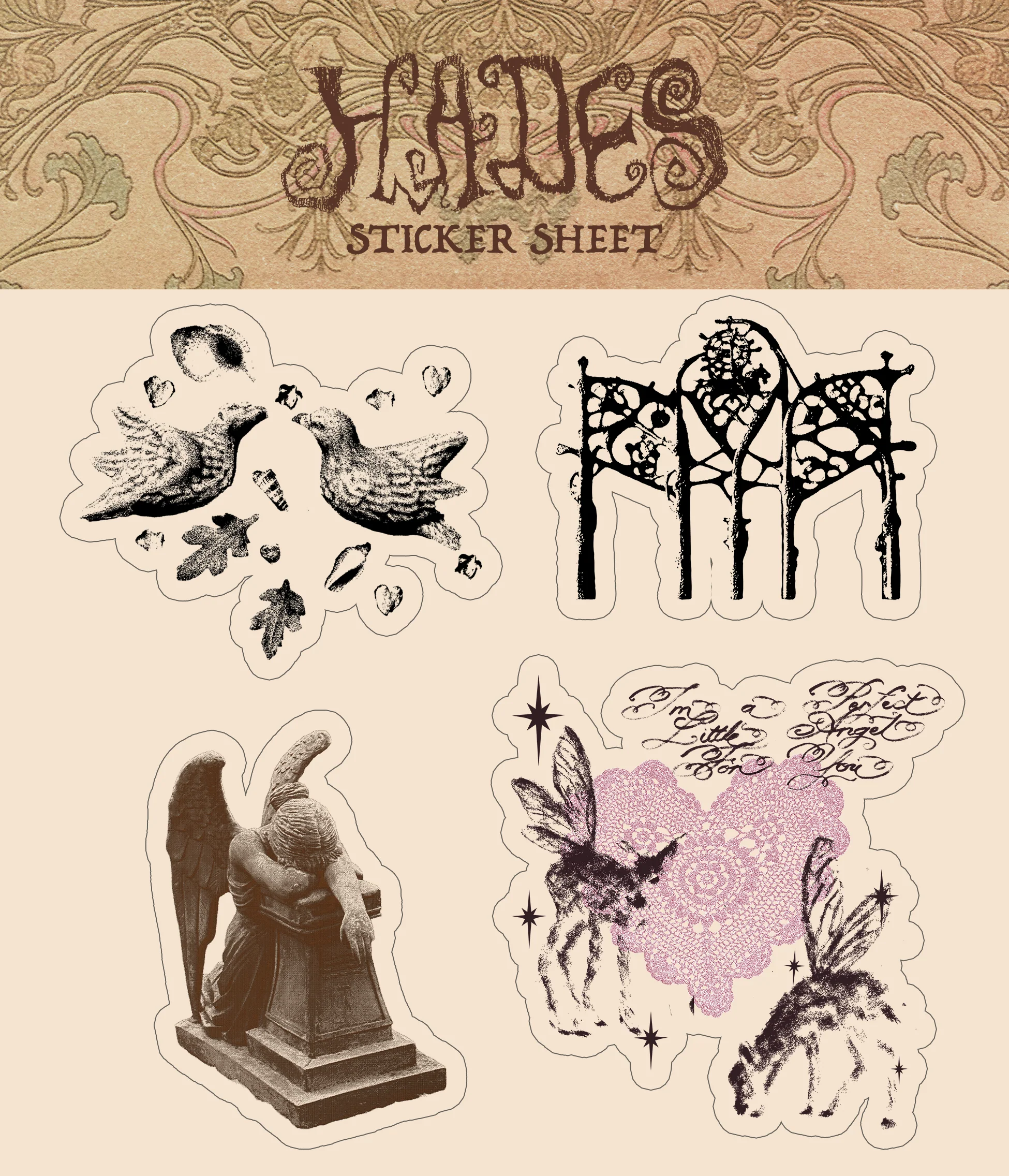 Perfect Little Angel Sticker Sheet