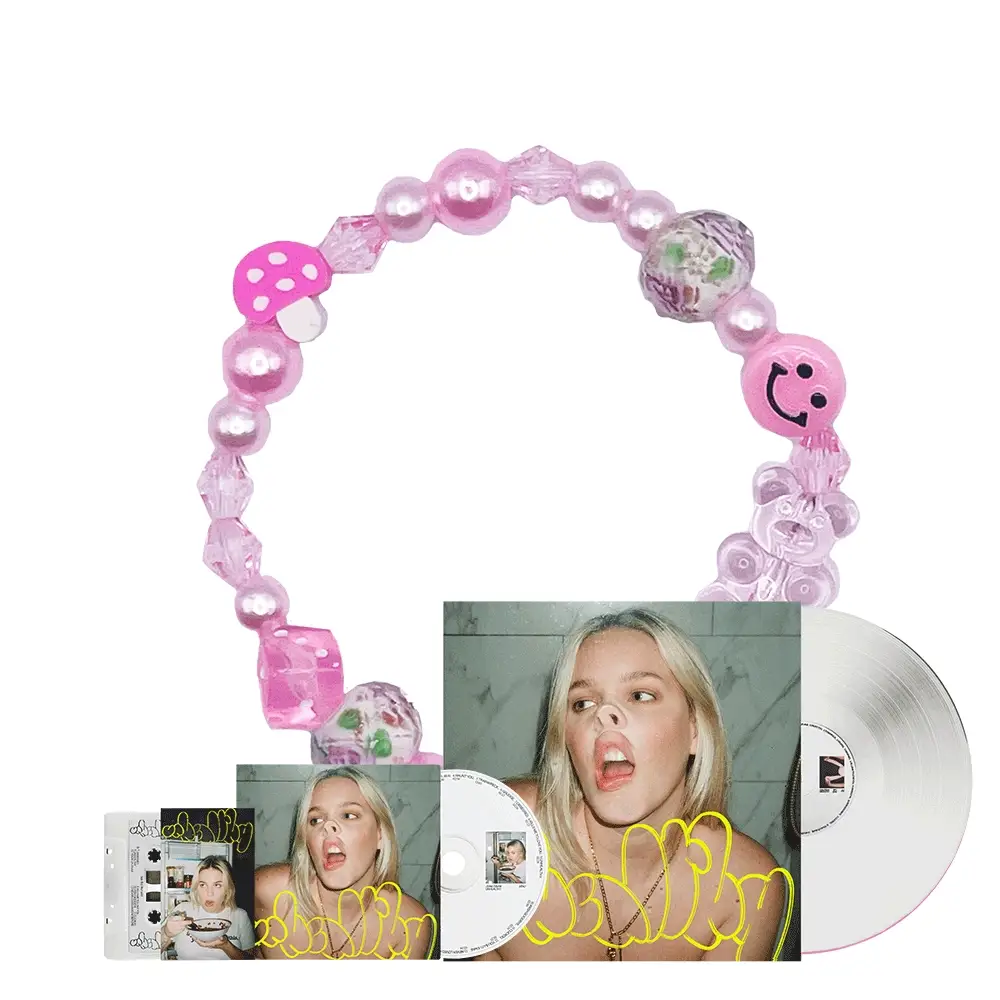 Pink Bracelet + Album Bundle (Signed Card)