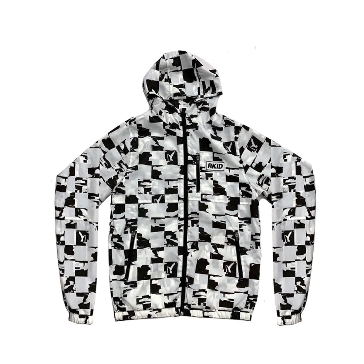 RKID Check Reversible Windbreaker Black/White - Image 2