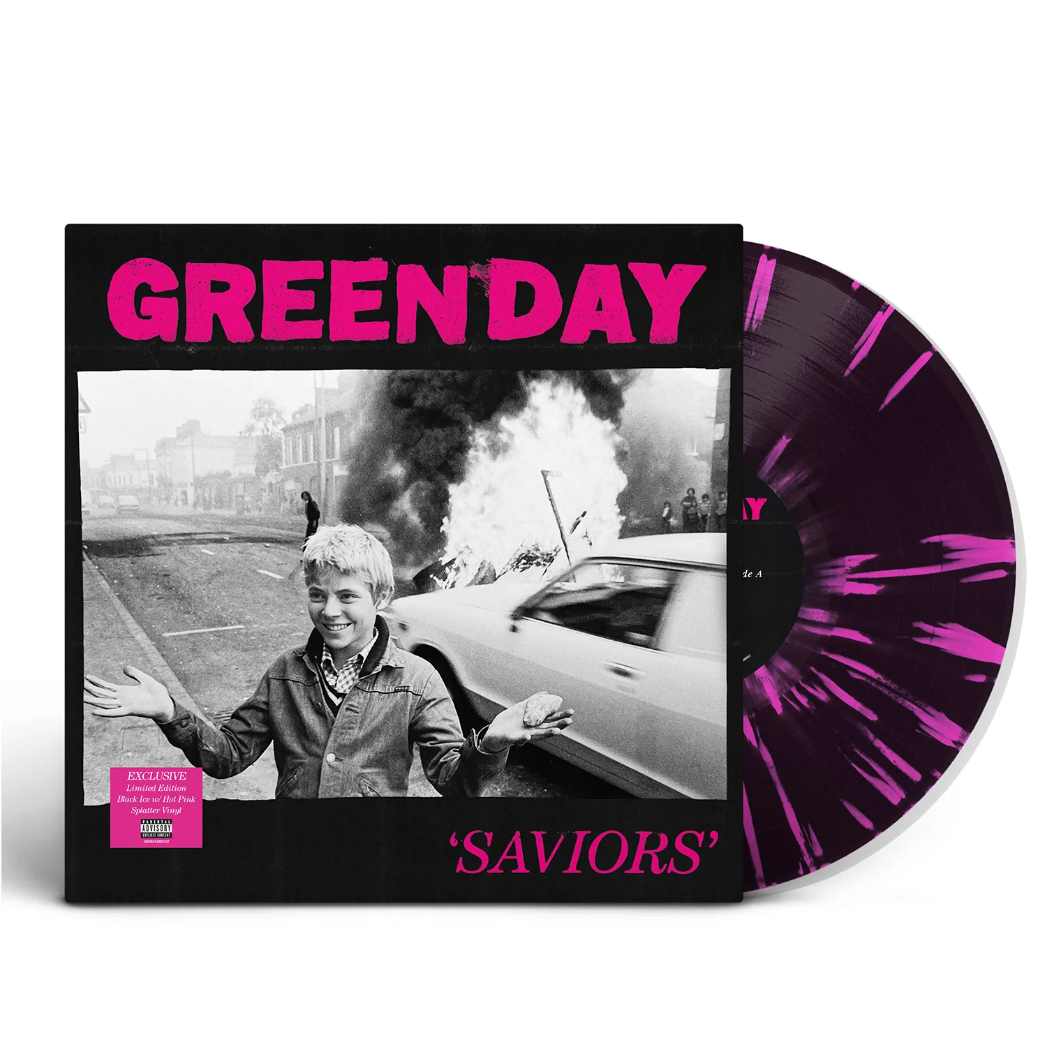 SAVIORS Ltd Ed Store Exclusive Black Ice w Hot Pink Splatter Vinyl LP