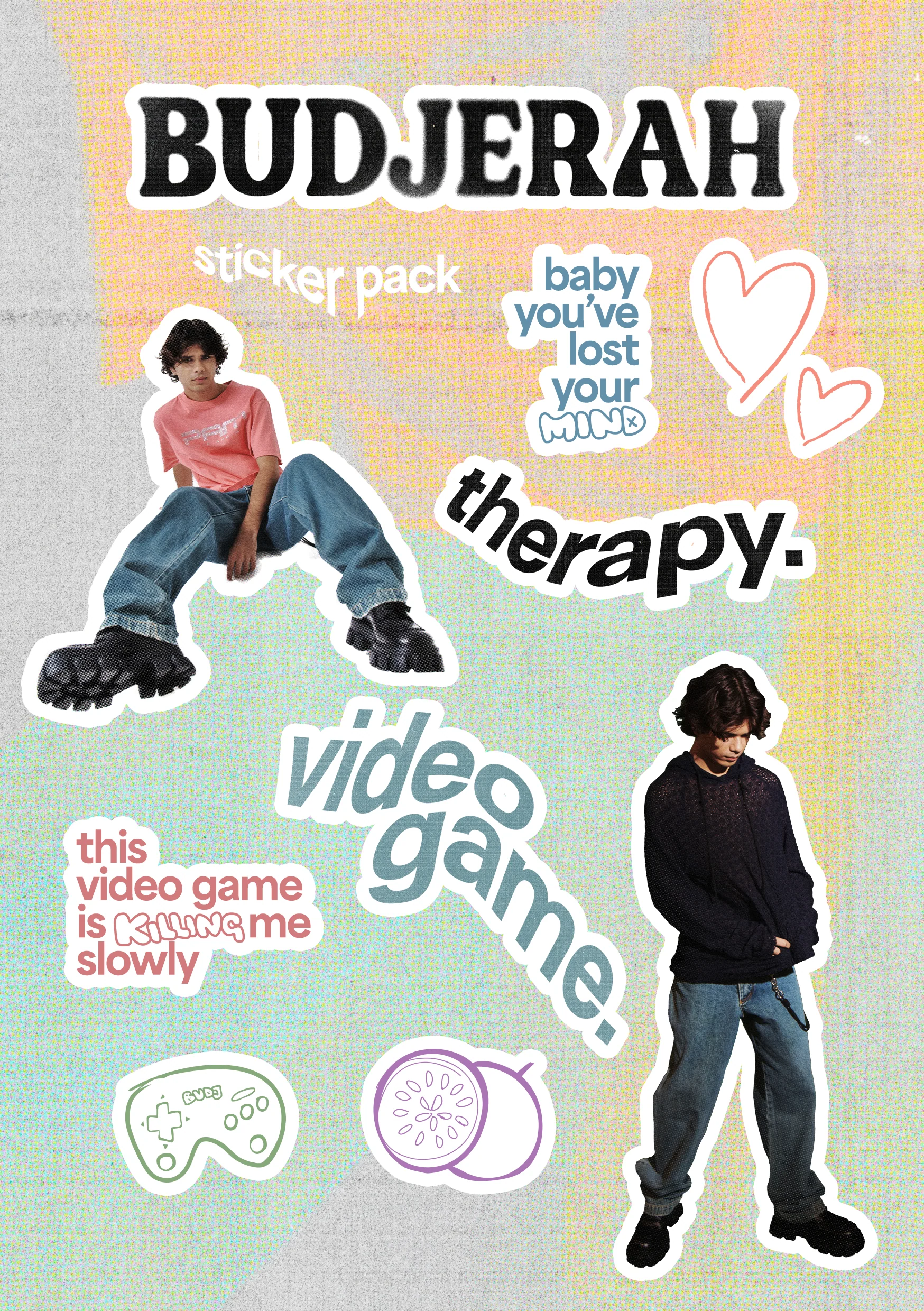 Therapy/Video Game Signed Poster + Sticker Pack - Image 3
